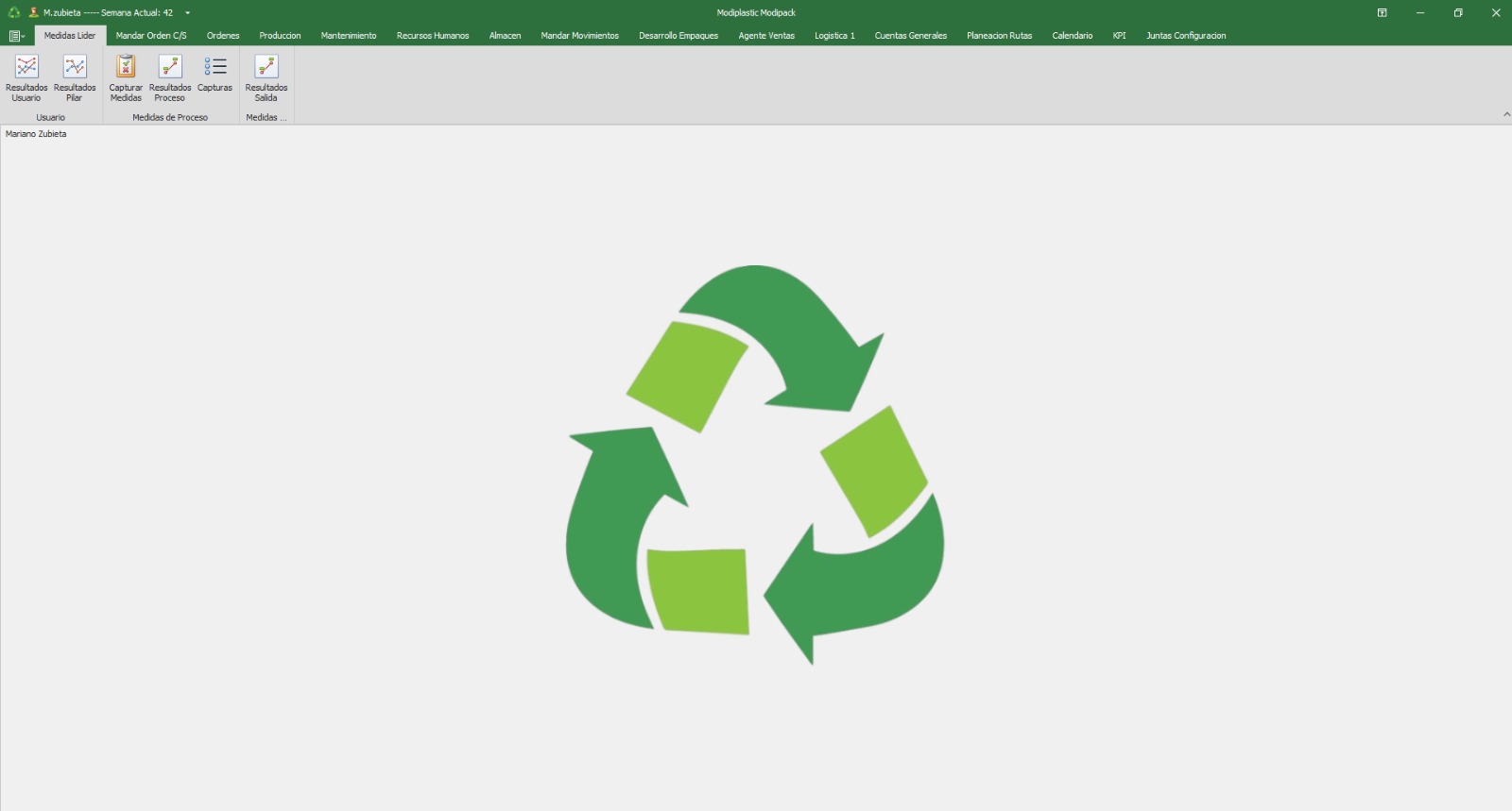 Vista de módulo ERP: Planta Productiva